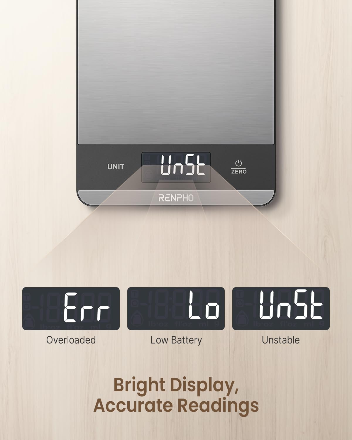 RENPHO Digital Kitchen Food Scale with 7 Measuring Units photo 2