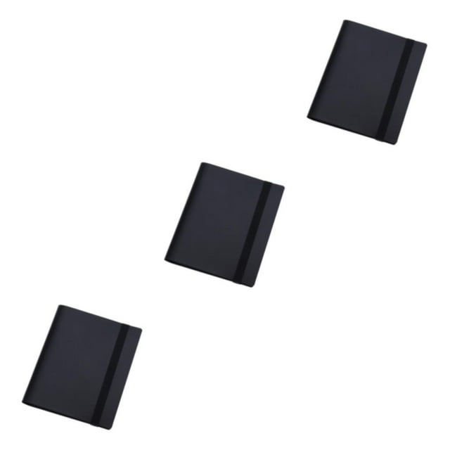 Maytalsory Multifunctional Postcard Album For Organizing Collection Photo Album Durable Construction Classic black 3 inches 160 3Set