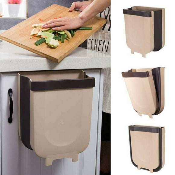 Yeacher Trash Can Portable Trash Bin Garbage Can for Hanging over Kitchen Drawer Cabinet Door