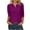 Hot Pink 3/4 Sleeve Tshirts, variant on Htigea Women Henley T-Shirts 3/4 Sleeve V Neck Buttons Tops Casual Tunic Tee Solid Color Loose Pullover Tee Dark Blue,2XL