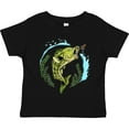 thumbnail image 3 of Inktastic Leaping Bass Fish Fishing Illustration Boys or Girls Toddler T-Shirt, 3 of 5