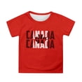 thumbnail image 1 of PMVFHDE T-Shirt à Manches Courtes pour Filles, Col Rond, Coupe Décontractée, Basique, Rouge, 10-11 Ans, 1 of 4