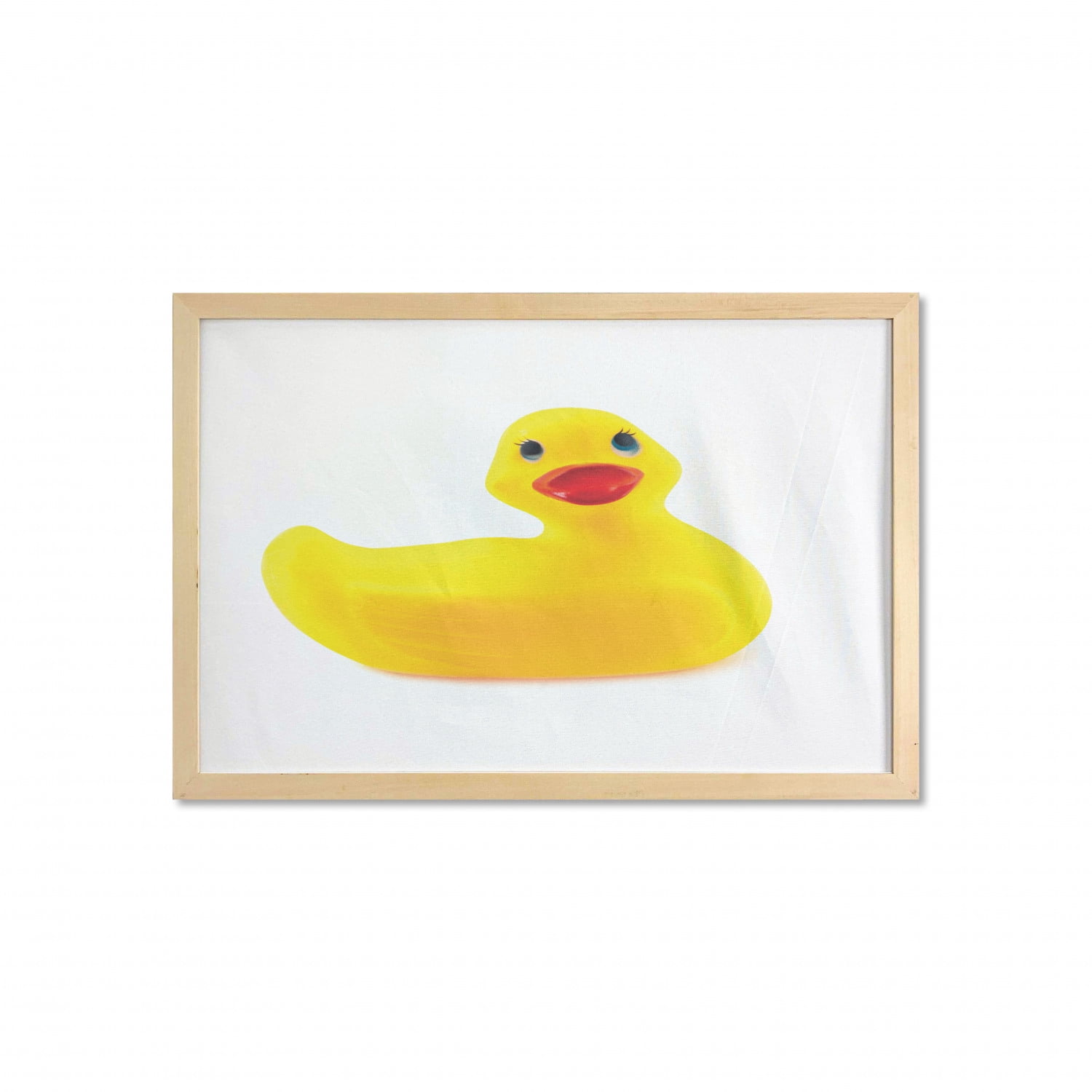Rubber Duck Wall Art with Frame, Yellow Squeak Ducky Toy Fun Bubble ...