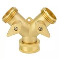 TUMALL Brass Garden Hose Connector Splitter Shut off Water Ball Valves