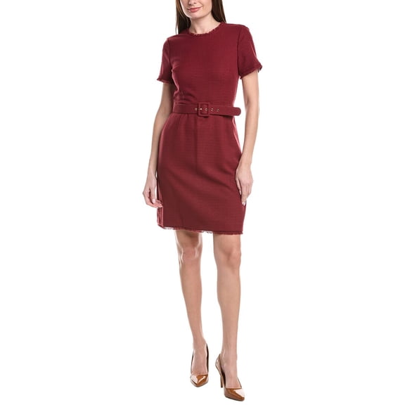 Tahari ASL womens  Mini Dress, 16, Red