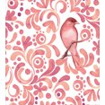 thumbnail image 3 of Ambesonne Watercolor Duvet Cover Set, Bird on Branch, 2-Calking, Coral Dried Rose White, 3 of 7