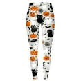 thumbnail image 4 of CAUYDY Women's Brushed Christmas Halloween Ankle Length Seasonal Printed Leggings(White,L), 4 of 7