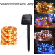 thumbnail image 1 of Cadena de luces LED de alambre de cobre, luces solares de alambre de cobre para exteriores, caja de batería impermeable, control remoto, 8 funciones, luz decorativa navideña, 1 of 4
