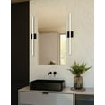 thumbnail image 6 of Sonneman Lighting  Stix 18-inch LED Satin Black Bath Bar, Frosted Shade, 6 of 7