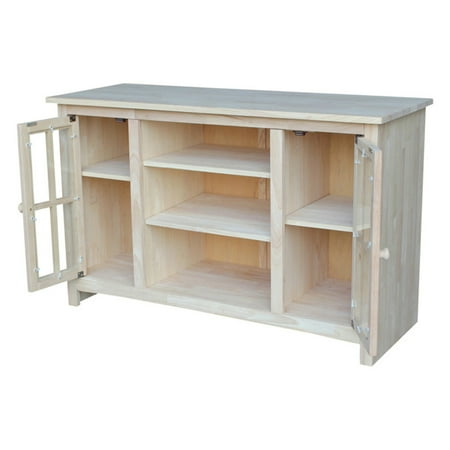 Unfinished Wood Tv Stand - International Concepts Tv-34 TV Stand with 2 Doors, Ready To Finish