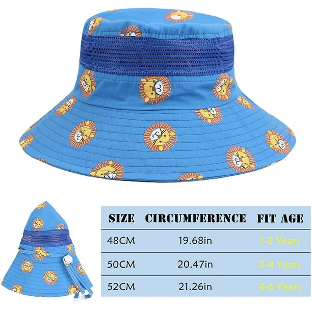 Yiailnter Baby Girls Mesh Sun Hat Summer Toddler Boys Bucket Beach Hats Adjustable Upf 50+ (C-Blue Dinosaur, 52cm) Other 2-4t