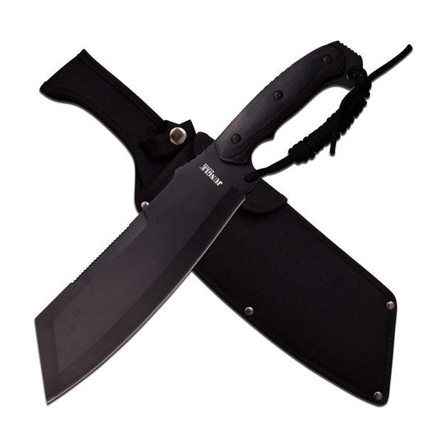 Master Cutlery Jungle Master 15.75" Stainless Steel Tapanga Machete with Black Pakkawood Handle