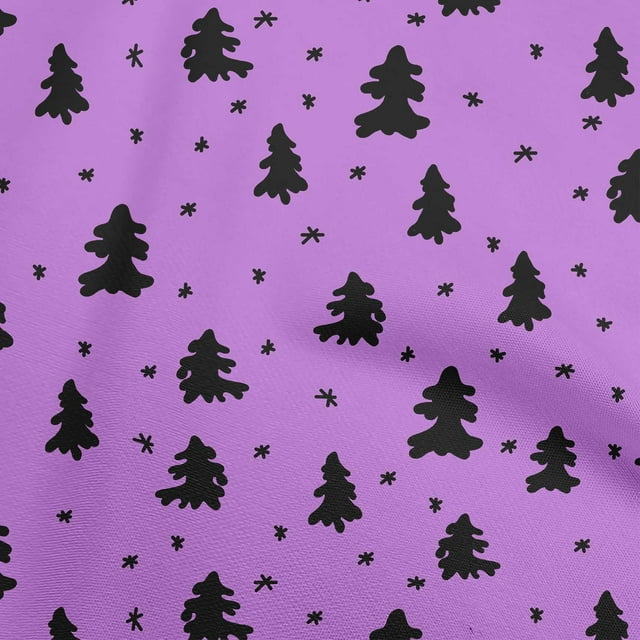 oneOone Cotton Poplin Dark Green Fabric Christmas Tree Sewing Craft Projects Fabric Prints By Yard 42 Inch Wide