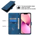 thumbnail image 5 of Feishell for Apple iPhone 13 6.1 inch Wallet Case with Wrist Strap,Flip Cover with Embossed Pattern PU Leather Kickstand Credit Card Slots Magnetic Clasp Folio Purse Phone Case,Blue, 5 of 7