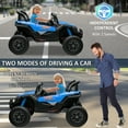 thumbnail image 2 of OTTORD Electric Kids Powered Ride-Ons with LED Lights, Blue, 2 of 8