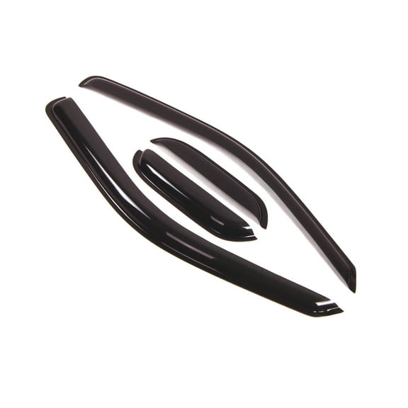 Tuningpros WD2-036 Outside Mount Window Visor Deflector Rain Guard Dark Smoke 4 Pcs Set For 2004-2012 GMC Canyon Extended Cab