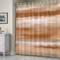 thumbnail image 5 of Orange Brown Abstract Shower Curtain, Mottled Oil Painting Texture Modern Waterproof Shower Curtain Set with 12 Hooks Lightweight Bath Curtains Fabric Bathroom Decor 60x72 Inches, 5 of 9