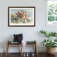 thumbnail image 3 of Art.com Marche des Fleurs Blue Gold Art Print by Danhui Nai, Brown Frame Wall Art, 44" x 32", 3 of 5