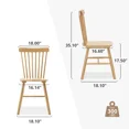 thumbnail image 3 of LUE BONA Dining Chairs Set of 2,Wooden Natural Dining Chair, Mid Century Modern Chair Wood Dining Chairs for Kitchen Dining Room, 3 of 7