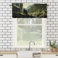 thumbnail image 3 of Forest Bear Curtain Valance for Kitchen Rutsic Cabin Wild Animal Farmhouse Camping Window Valance for Living Room Bedroom, Kitchen Valance Rod Pocket Window Curtain 54 by 18 in, 1 Panel, 3 of 6