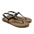 thumbnail image 5 of Okabashi Journey Slim Women's T-Strap Sandals-Toffee/Gold-8, 5 of 8