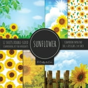 CRAFTY AS EVER Sunflower Scrapbook Paper Pad 8x8 Scrapbooking Kit for Papercrafts, Cardmaking, Printmaking, DIY Crafts, Botanical Themed, Designs, Borders, Backgrounds, Patterns (Paperback)