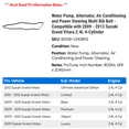 thumbnail image 2 of Water Pump, Alternator, Air Conditioning and Power Steering Multi Rib Belt - Compatible with 2009 - 2013 Suzuki Grand Vitara 2.4L 4-Cylinder 2010 2011 2012, 2 of 2