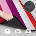thumbnail image 4 of Crystal Fleece Car Floor Mats Set Of Four - Bottom Injection Molded For Easy Installation To Prevent Interior Contamination Suitable For Most Cars Purplish Red Stripe_82927_4, 4 of 7