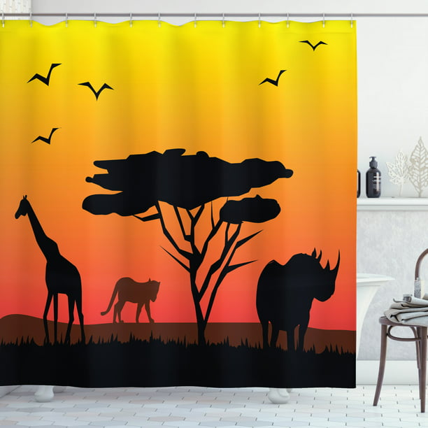 Wildlife Shower Curtain Graphic, Wildlife Shower Curtain Hooks