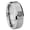 Brushed Gray Beveled Edge, variant on Virgo Zodiac Dome Gold Plated Tungsten Men Ring 10MM