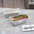 thumbnail image 4 of Met Lux Rectangle Stainless Steel 1/3 Size Steam Table Pan 4 Inch Deep - Anti Jam, Collapsible Handles - 1 count box, 4 of 11