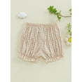 thumbnail image 5 of Nygoyerh Toddler Girls Bloomers Shorts Elastic Waist Ruffled Detail Plaid Print Short Pants Infant Clothing for Summer 6M 9M 12M 18M 2T 3T 4T 5T, 5 of 7