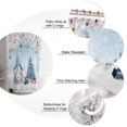 Shower Curtain Christmas Gnome Winter Xmas Tree Pine Leaves Snowflake