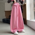 thumbnail image 5 of TIREOW Girls Wide Leg Sweatpants Elastic High Waist Baggy Sweat Pants Kids Fashion Lightweight Casual Loose Fit Pants, 5 of 6