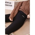 thumbnail image 6 of Lamb Fleece Leggings Women Wear Winter Plus Velvet Padded High Waist Embroidered Characters Plus Large Size Northeast Extra Thick Warm Cotton Pants Light Gray M, 6 of 8