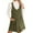 Green, variant on Corduroy Pinafore Dress for Women, A-Line V-Neck Sleeveless Overall with Pockets, Casual Relaxed Fit Denim-Style Jumper Dress