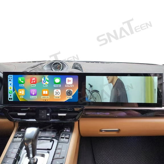 24.6 inch Carplay Screen/Radio/Multimedia Player for Porsche Cayenne 2010-2017 models Universal Car Navigation/GPS Upgrade HeadUnit Android Display HD Dual Touch Screen Replace System