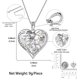 thumbnail image 2 of Juwaliy Collar de Corazón para Mujer para Madre E Hija Dije de Piedra de Nacimiento de Diamante de Cristal de Plata Esterlina 925 Joyería Abril Cumpleaños Navidad Regalo Mother's Day, 2 of 7