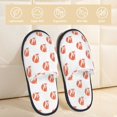 thumbnail image 2 of Fotbe Orange Fox Pantuflas Peludas para Mujer con Estampado, Zapatillas de Peluche, Zapatos de Invierno para Casa, Uso Interior y Exterior-Large, 2 of 8