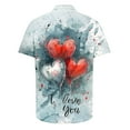 thumbnail image 5 of BiZtdJrK Funny Shirts for Men, 2025 Valentines Day Gift Novelty Print Casual Lapel Hawaiian ShirtHoliday Summer Top Multicolor L Ofertas Flash Del Dia, 5 of 6