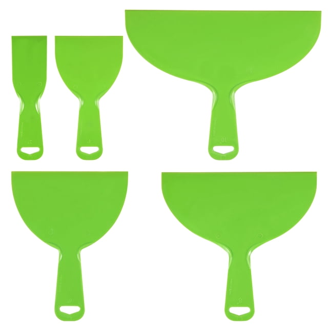 Unique Bargains Ensemble de Grattoirs à Pâte 2 Pieds 4 Pieds 6 Pieds 8 Pieds 10 Pieds Couteau à Pâte en Plastique Flexible Ensemble 5-en-1