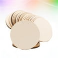 thumbnail image 4 of WHAMVOX  50 Pcs Wood Chips Circular Rustic Coaster Decorations Beige, 4 of 8