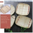 thumbnail image 3 of Basket Tray Woven Fruit Basket Flat Wicker Basket for Fruit Candy Cake Candy Bread Snack Dried Fruit Tray, 3 of 6