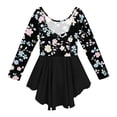 thumbnail image 5 of Grblisyd Ballet Leotards for Girls Floral Print Dance Leotards with Skirt Gymnastic Ballerina Outfit Dress Classic Long Sleeve, 5 of 6