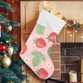 thumbnail image 5 of Coolnut Strawberry Christmas Stocking Personalized Large Candy Stocking, Xmas Stockings Decoration Hanging Gift for Family Holiday Party Ornaments Decor Fireplace, 5 of 7
