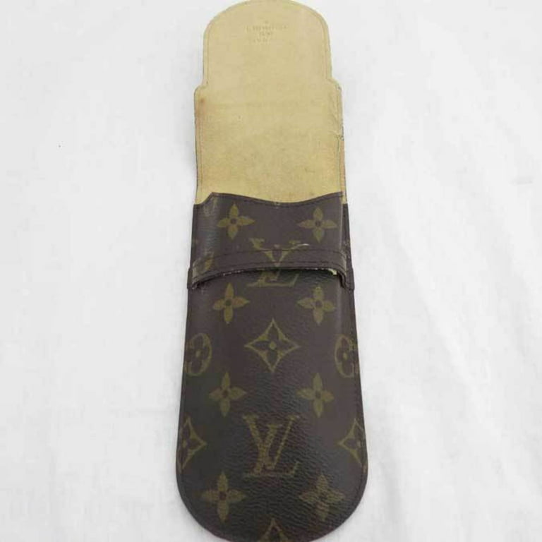 Authenticated Used Louis Vuitton Glasses Case Pen Monogram Etuy Lunet Lava  Brown Canvas Women's Men's M62970 