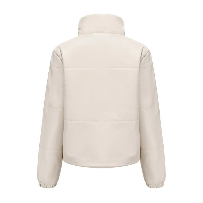 Cream ladies puffer online coat