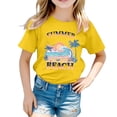 thumbnail image 1 of T-shirts Filles Col Rond Imprimé Manches Courtes Tenues Été Filles 1-2 Ans Vêtements Filles Mode, 1 of 3