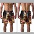thumbnail image 3 of luoweisi Men's Beach Shorts Quick Dry Swim Trunks with Mesh Lining Easter Rabbit L, 3 of 5