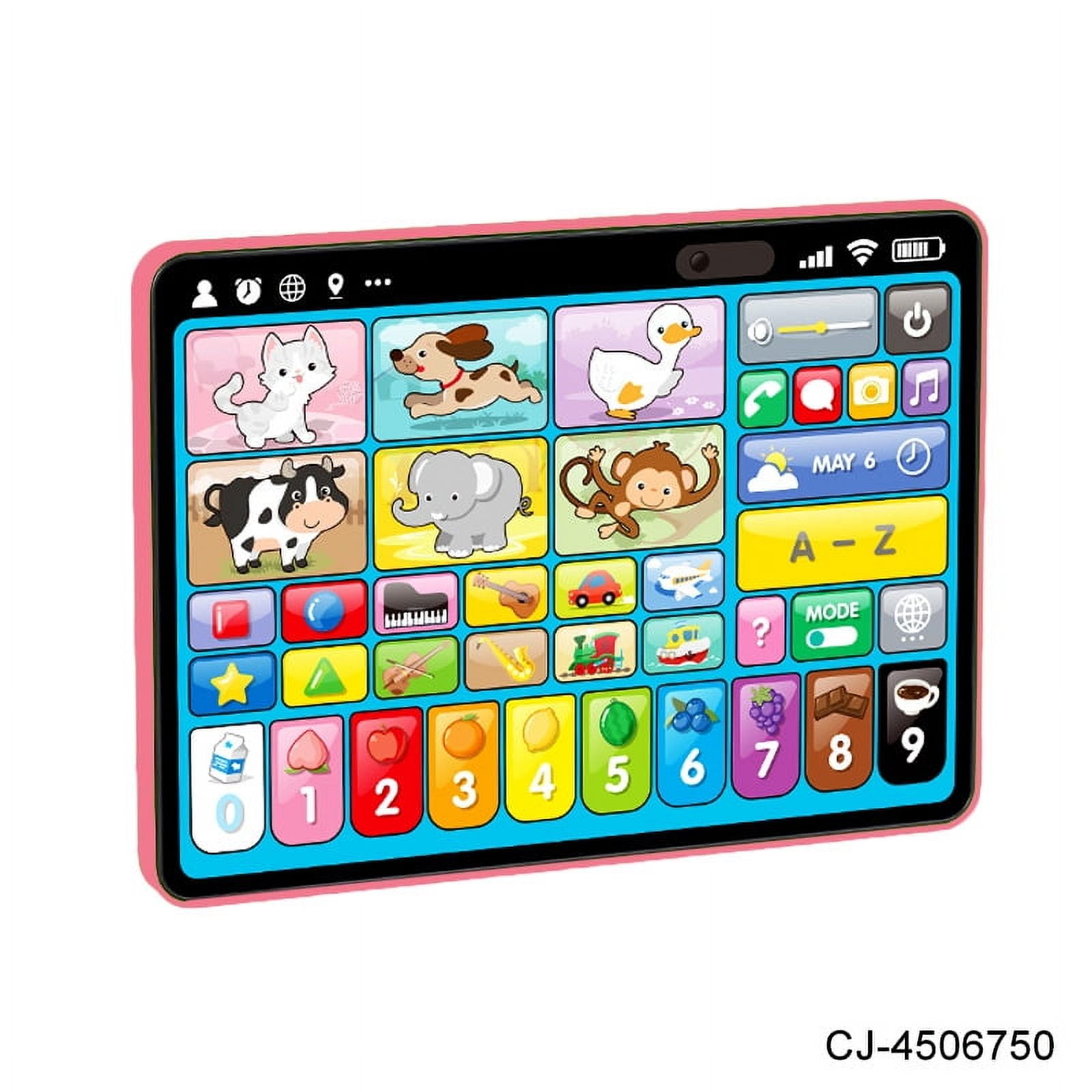 Adofi Trilingual Learning Tablet with Music and Lights Montessori Speech Therapy for Toddlers 1-3 Years